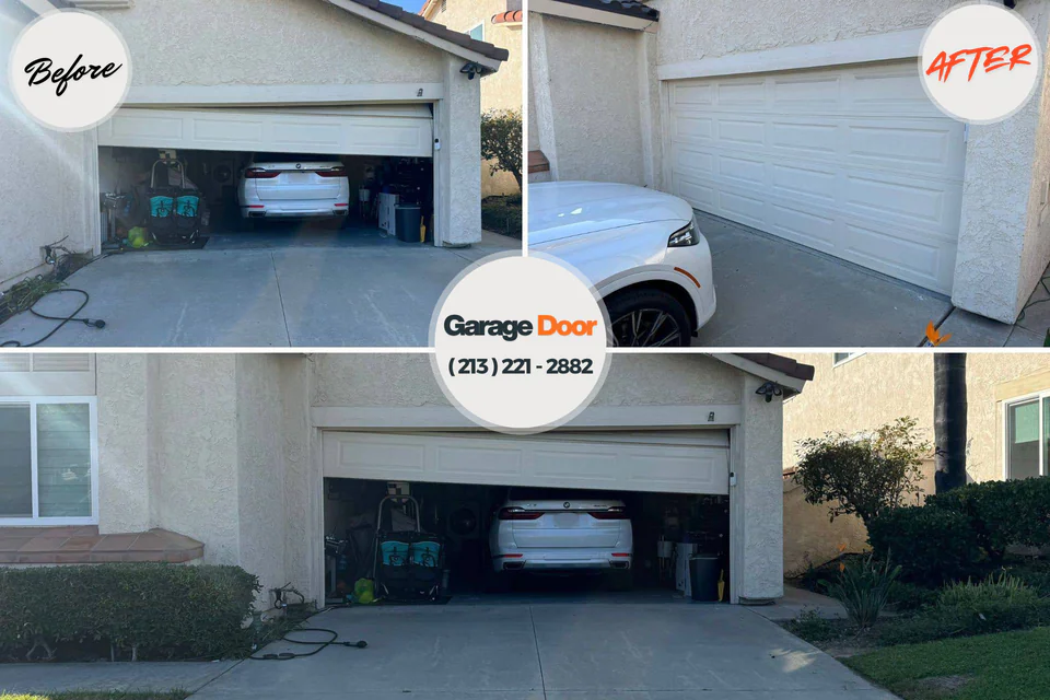 Before and after: garage door repair Carpendale, WV